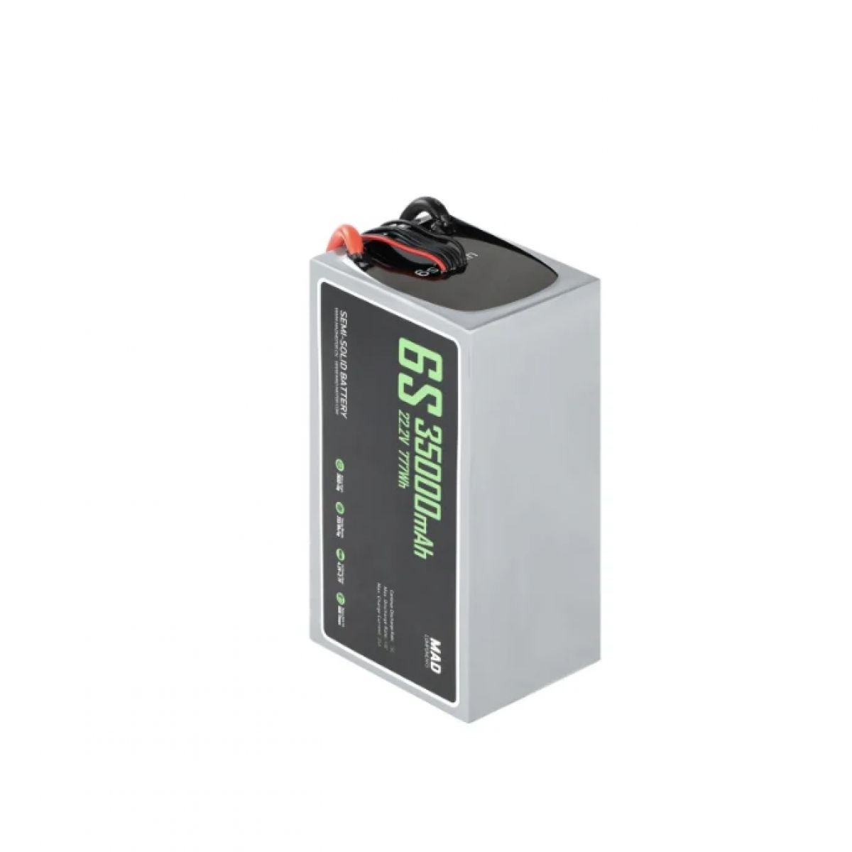Аккумулятор для дрона MAD 6S 35Ah, твёрдотельный литий-ионный (Li-ion) Аккумулятор для дрона MAD 6S 35Ah, твёрдотельный литий-ионный (Li-ion)