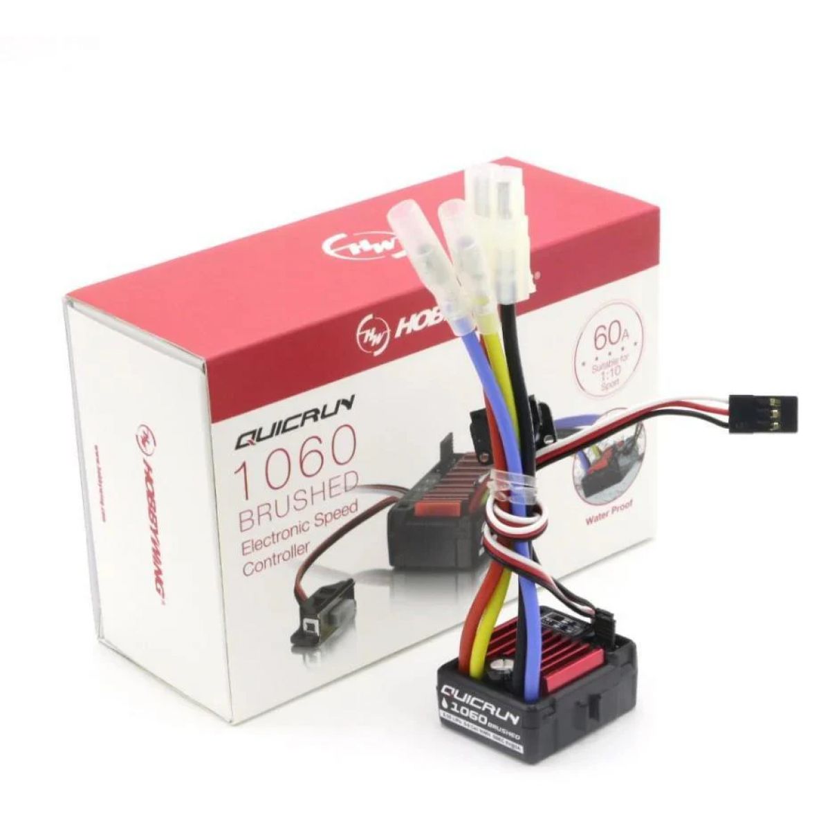 Оригинальный HobbyWing QuicRun 1060 60A ESC влагозащищённый для 1:10 RC авто, Brushed Оригинальный HobbyWing QuicRun 1060 60A ESC влагозащищённый для 1:10 RC авто, Brushed