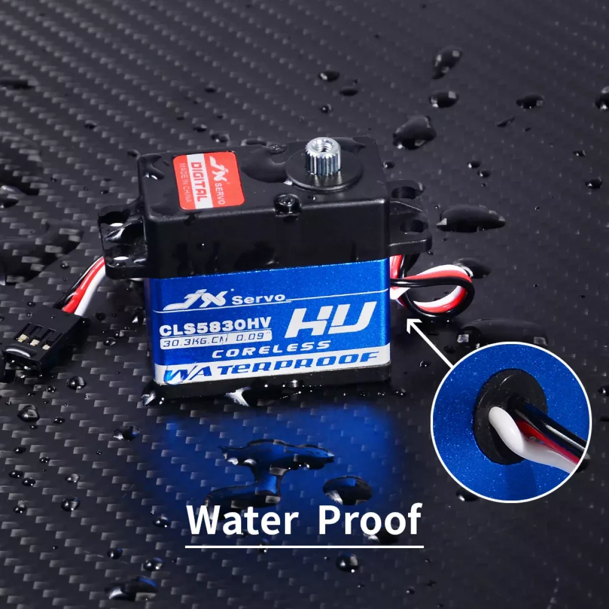 JX Servo CLS5830HV — влагозащищённый HV сервопривод 30кг 0.09сек 8.4В для TRX4 SCX10 RC моделей JX Servo CLS5830HV — влагозащищённый HV сервопривод 30кг 0.09сек 8.4В для TRX4 SCX10 RC моделей