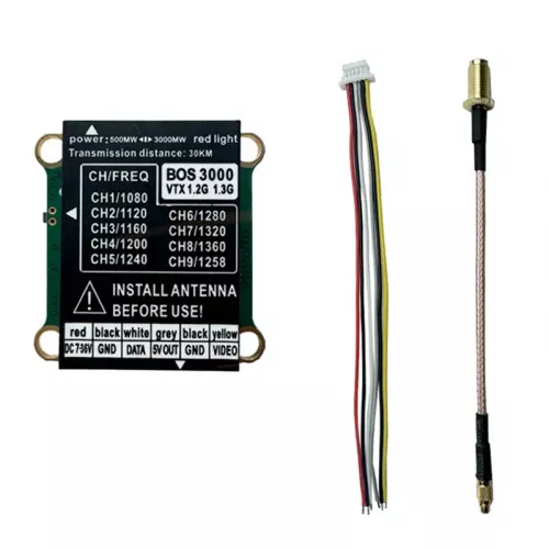 1.2G 1.3G 3W 9CH VTX - мощный 3000мВт FPV передатчик PAL/NTSC для FPV дронов DIY