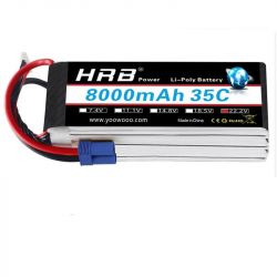 HRB 22.2V 8000mAh LiPo аккумулятор 6S XT60 EC5 XT90 Deans T XT150 AS150 35C для FPV дрона, авто, лодки
