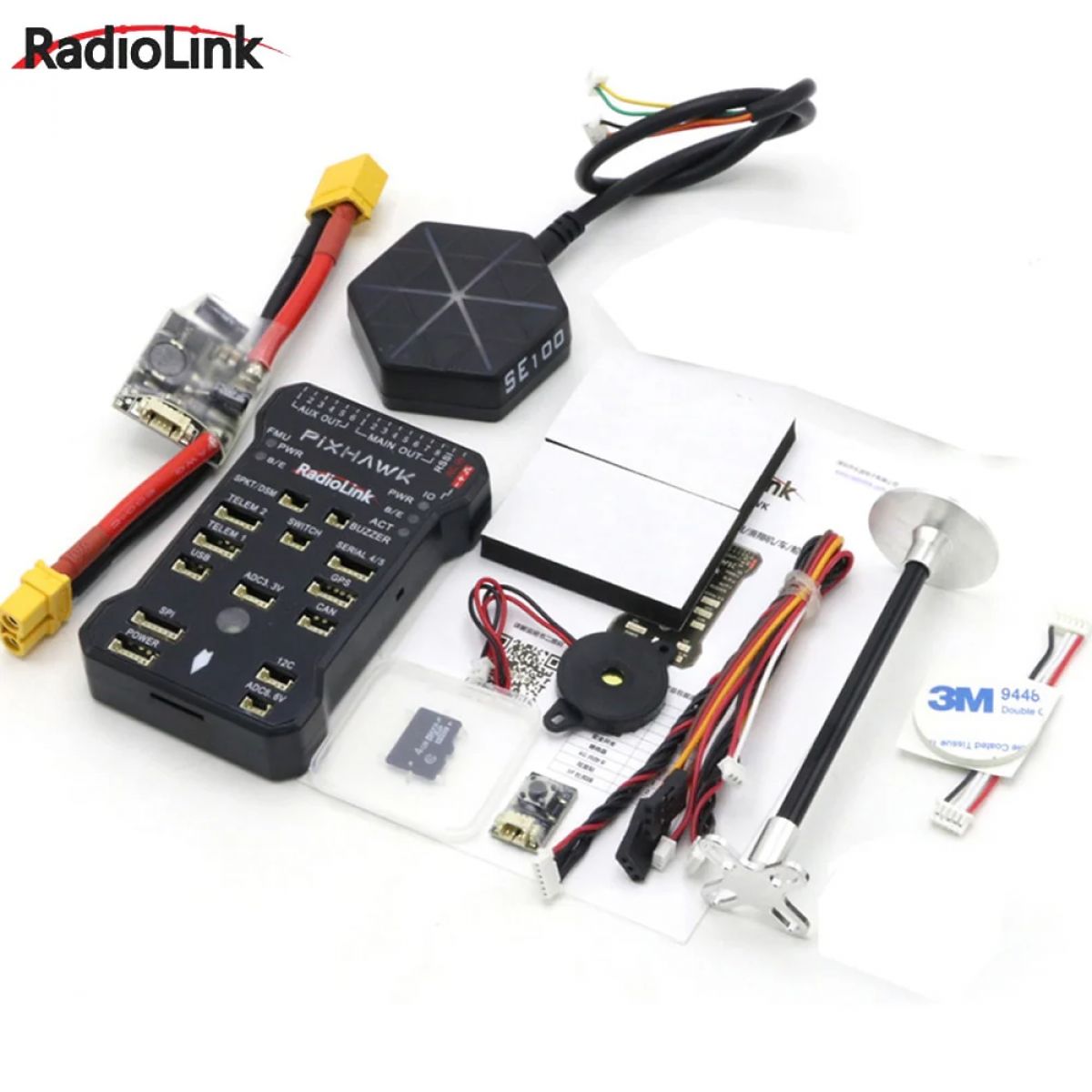 Контроллер полёта Radiolink Pixhawk PIX APM с M8N GPS, буззер, 4G SD, телеметрия для FPV дрона Контроллер полёта Radiolink Pixhawk PIX APM с M8N GPS, буззер, 4G SD, телеметрия для FPV дрона