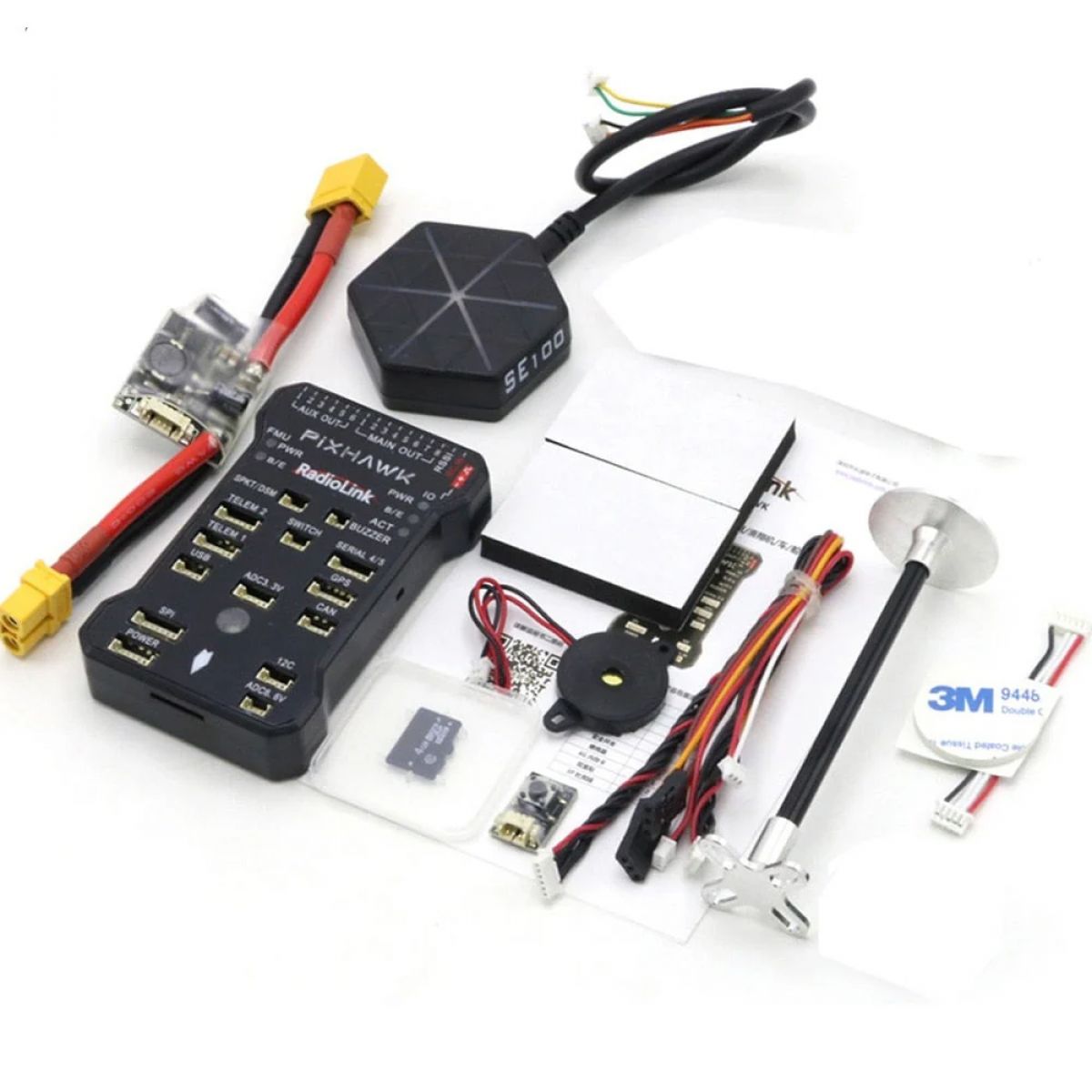 Контроллер полёта Radiolink Pixhawk PIX APM с M8N GPS, буззер, 4G SD, телеметрия для FPV дрона Контроллер полёта Radiolink Pixhawk PIX APM с M8N GPS, буззер, 4G SD, телеметрия для FPV дрона