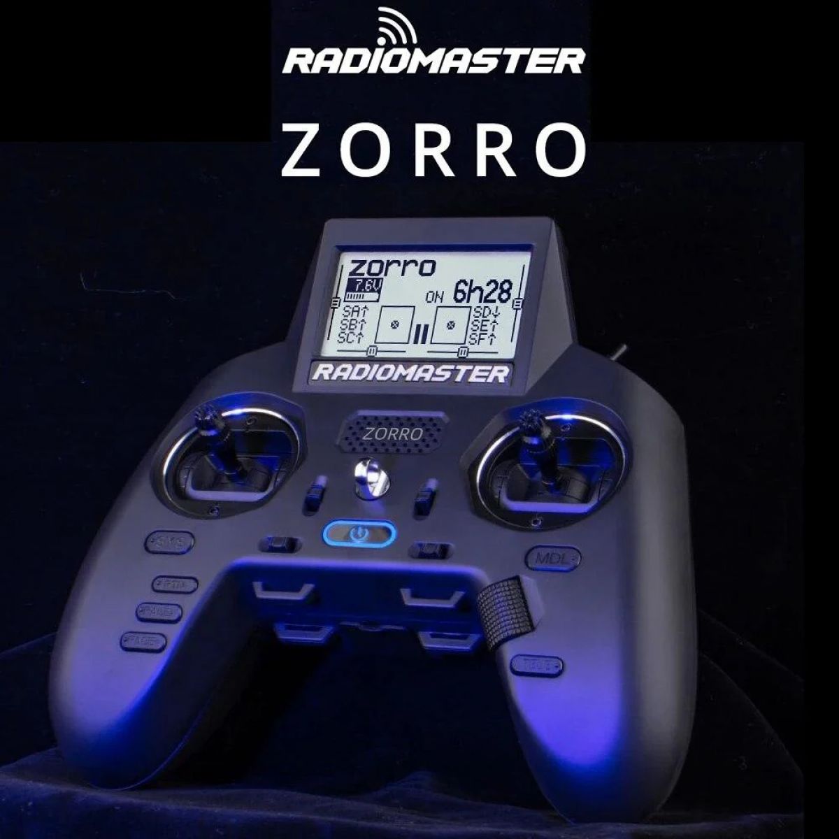 Радиопульт RadioMaster ZORRO с датчиками Холла, мультипротокол JP4in1 CC2500 ELRS, стартовый комплект Радиопульт RadioMaster ZORRO с датчиками Холла, мультипротокол JP4in1 CC2500 ELRS, стартовый комплект