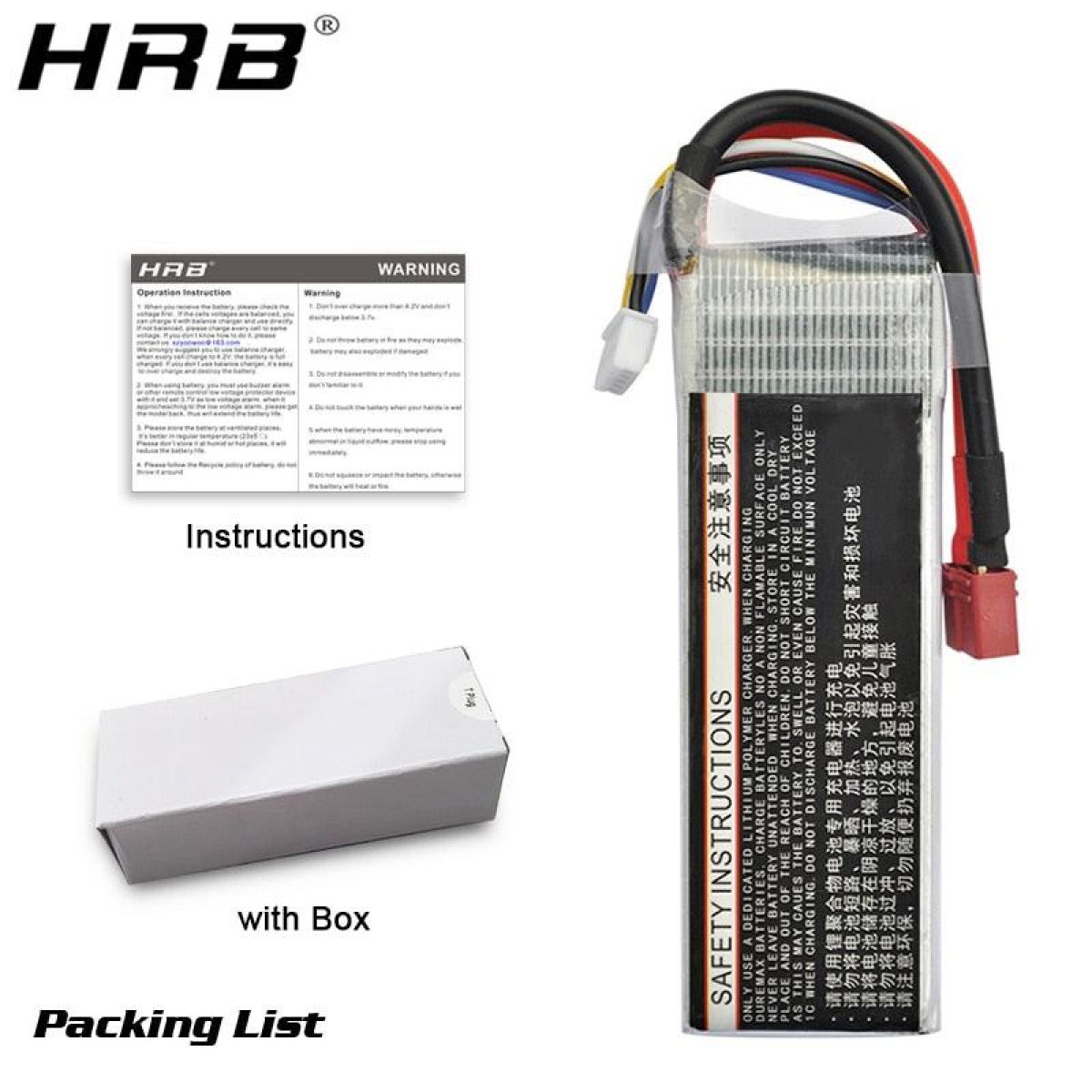 Аккумулятор HRB Lipo 3S 11.1В 22000мАч 25C XT60 T EC2 EC3 EC5 XT90 XT30 для RC авто, лодок, дронов Аккумулятор HRB Lipo 3S 11.1В 22000мАч 25C XT60 T EC2 EC3 EC5 XT90 XT30 для RC авто, лодок, дронов