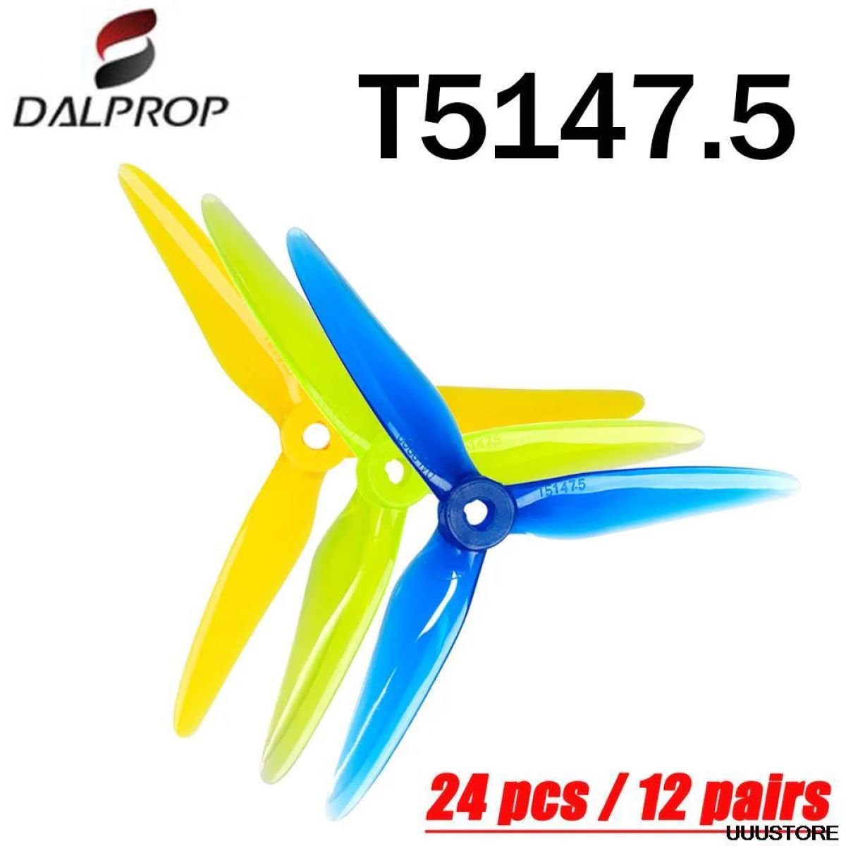 12 пар/24 шт. DALPROP SpitFire T5147.5 5147 POPO пропеллеры CW/CCW для FPV гоночных дронов 12 пар/24 шт. DALPROP SpitFire T5147.5 5147 POPO пропеллеры CW/CCW для FPV гоночных дронов