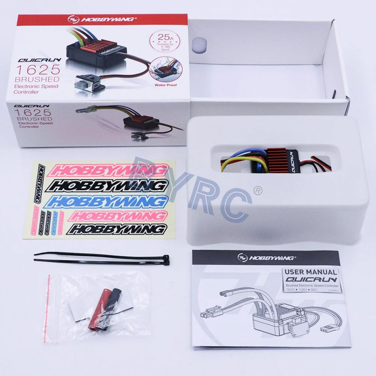 Регулятор скорости Hobbywing QuicRun 1625 25A Brushed ESC для 1/16, 1/18 моделей Регулятор скорости Hobbywing QuicRun 1625 25A Brushed ESC для 1/16, 1/18 моделей
