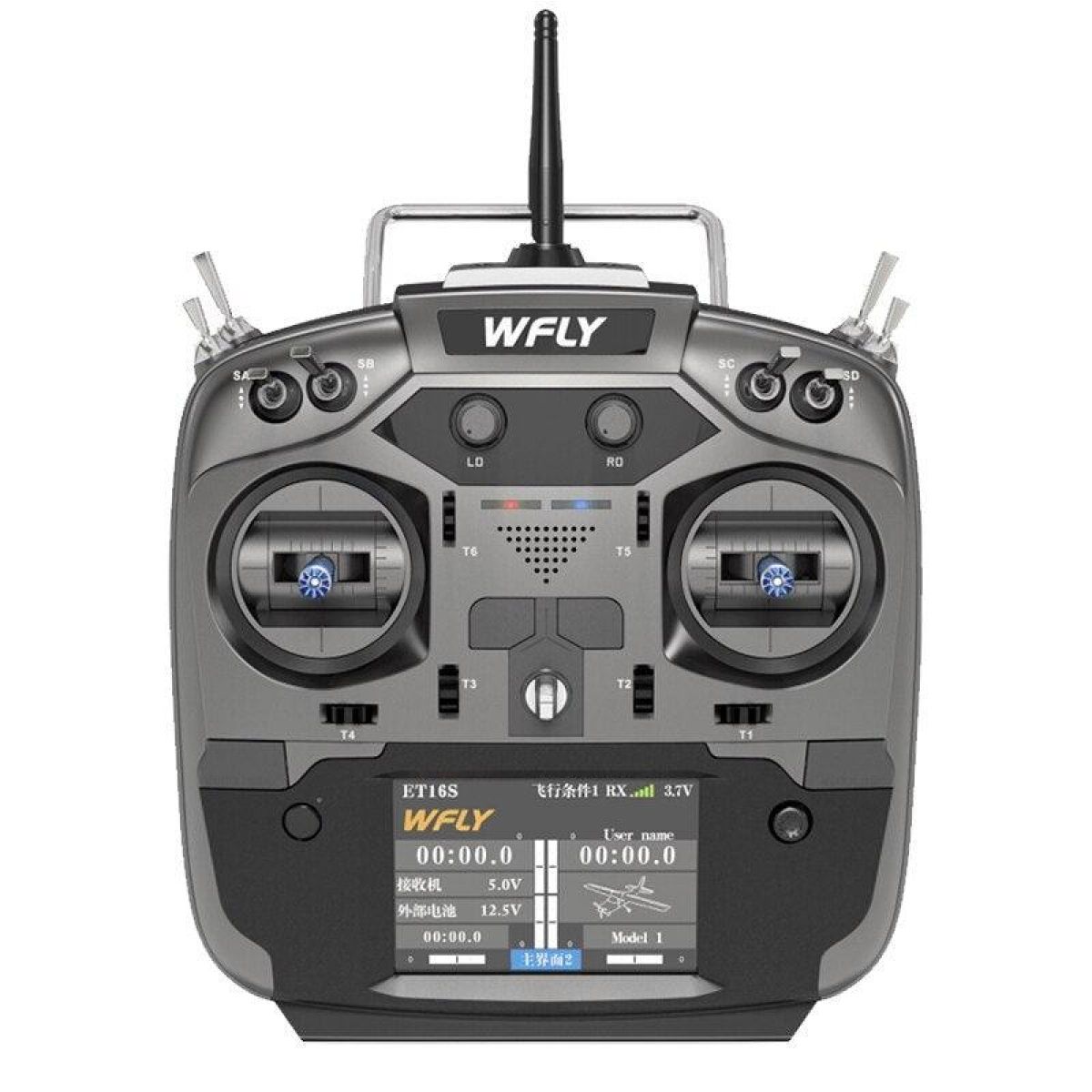 Аппаратура WFLY ET16S 16 каналов, холловые стики, FPV, дальнобойный пульт для дрона Аппаратура WFLY ET16S 16 каналов, холловые стики, FPV, дальнобойный пульт для дрона