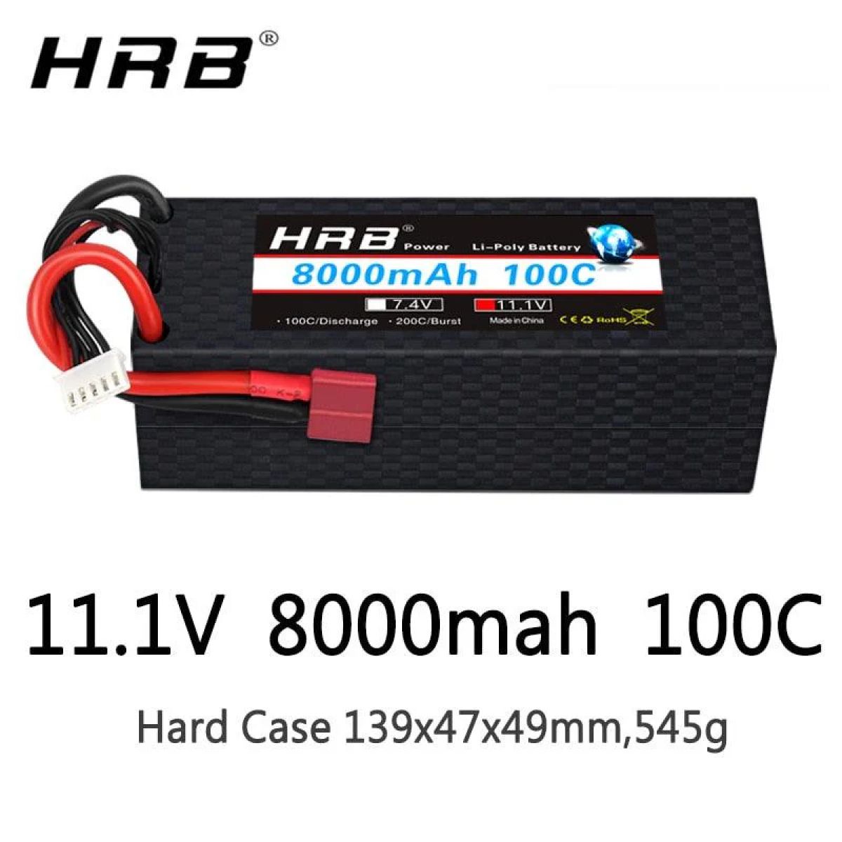 HRB Lipo аккумулятор 8000mAh 3S2P Hardcase для авто, вертолётов, самолётов, разъёмы XT150/AS150/XT60/XT90-S/T/Deans/EC5/XT90 HRB Lipo аккумулятор 8000mAh 3S2P Hardcase для авто, вертолётов, самолётов, разъёмы XT150/AS150/XT60/XT90-S/T/Deans/EC5/XT90