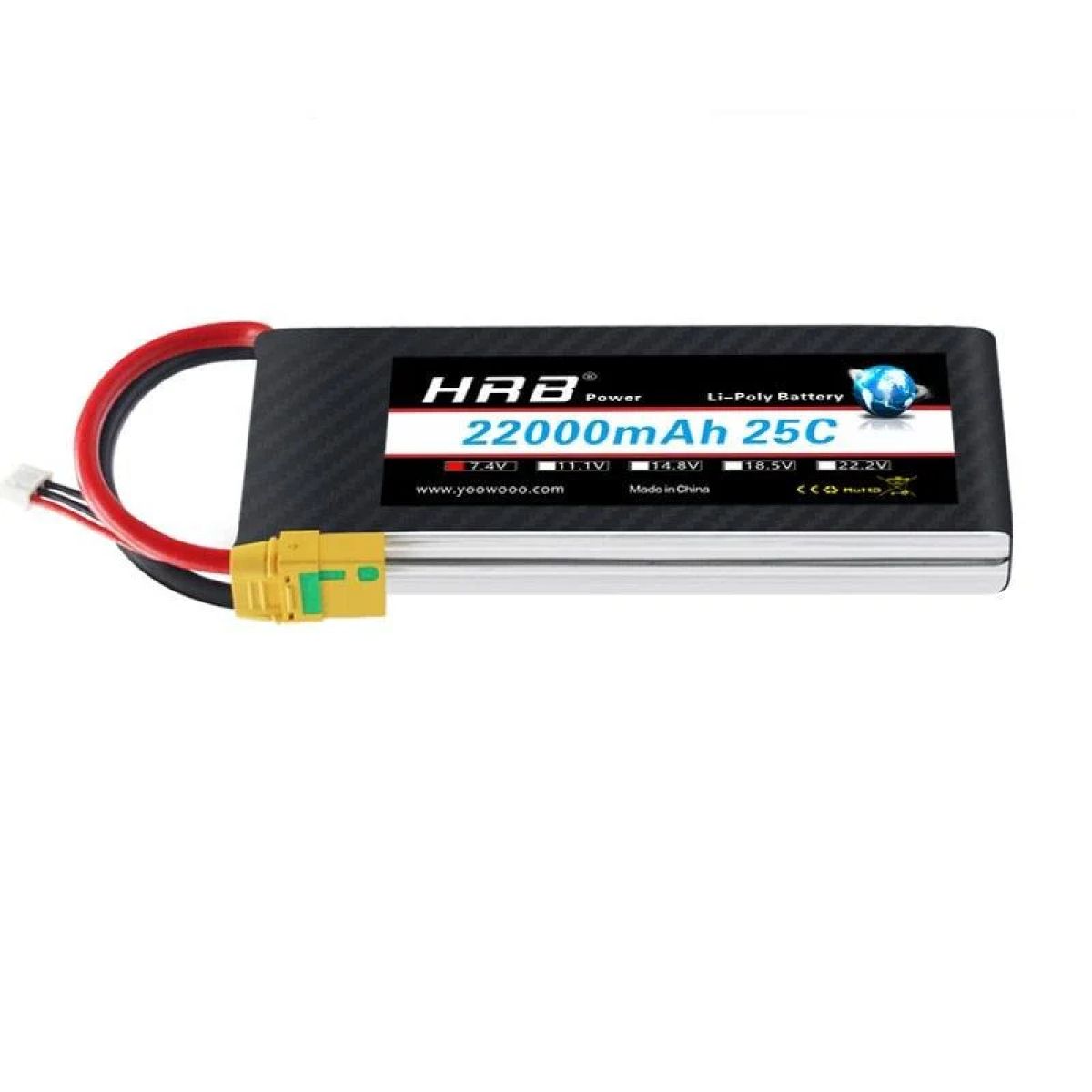 HRB Lipo 2S аккумулятор 22000mAh 7.4V 25C XT60 T EC2 EC3 EC5 XT90 XT30 для RC авто, лодки, дрона HRB Lipo 2S аккумулятор 22000mAh 7.4V 25C XT60 T EC2 EC3 EC5 XT90 XT30 для RC авто, лодки, дрона