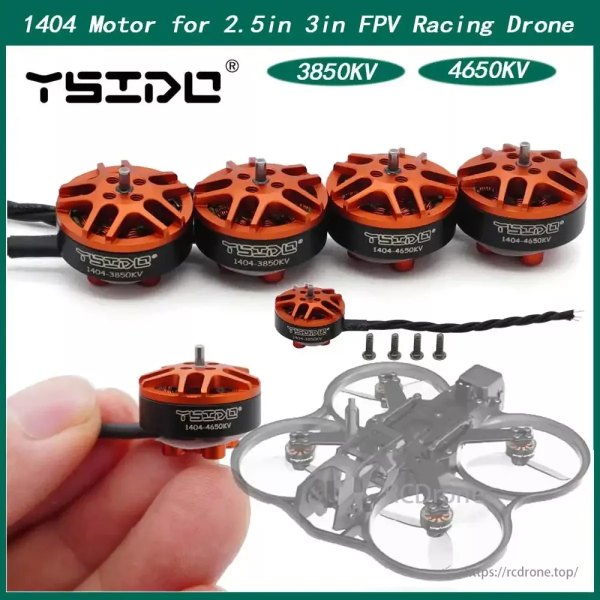 Бесколлекторные моторы YSIDO 1404 3850KV/4650KV (4 шт) для 2–4S FPV Toothpick гоночных дронов Бесколлекторные моторы YSIDO 1404 3850KV/4650KV (4 шт) для 2–4S FPV Toothpick гоночных дронов
