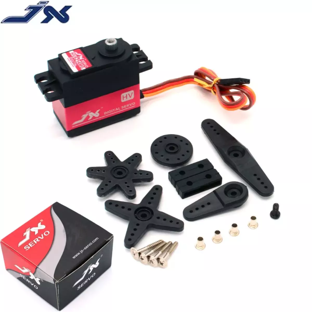 JX Servo PDI-HV6214MG — цифровой сервопривод 15КГ, металл, для радиоуправляемых моделей JX Servo PDI-HV6214MG — цифровой сервопривод 15КГ, металл, для радиоуправляемых моделей