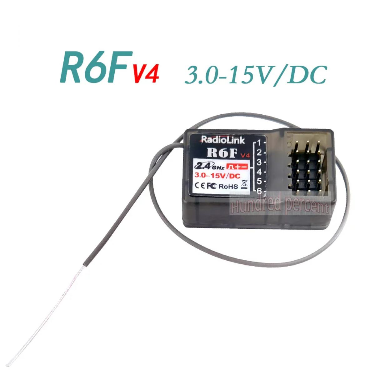 Приёмник Radiolink 2.4ГГц 6CH с гироскопом для RC4GS/R6FG V5/R7FG V1.4/R6F V4/R4FMG V2.0/R8FG/RCC6GS V3 Приёмник Radiolink 2.4ГГц 6CH с гироскопом для RC4GS/R6FG V5/R7FG V1.4/R6F V4/R4FMG V2.0/R8FG/RCC6GS V3