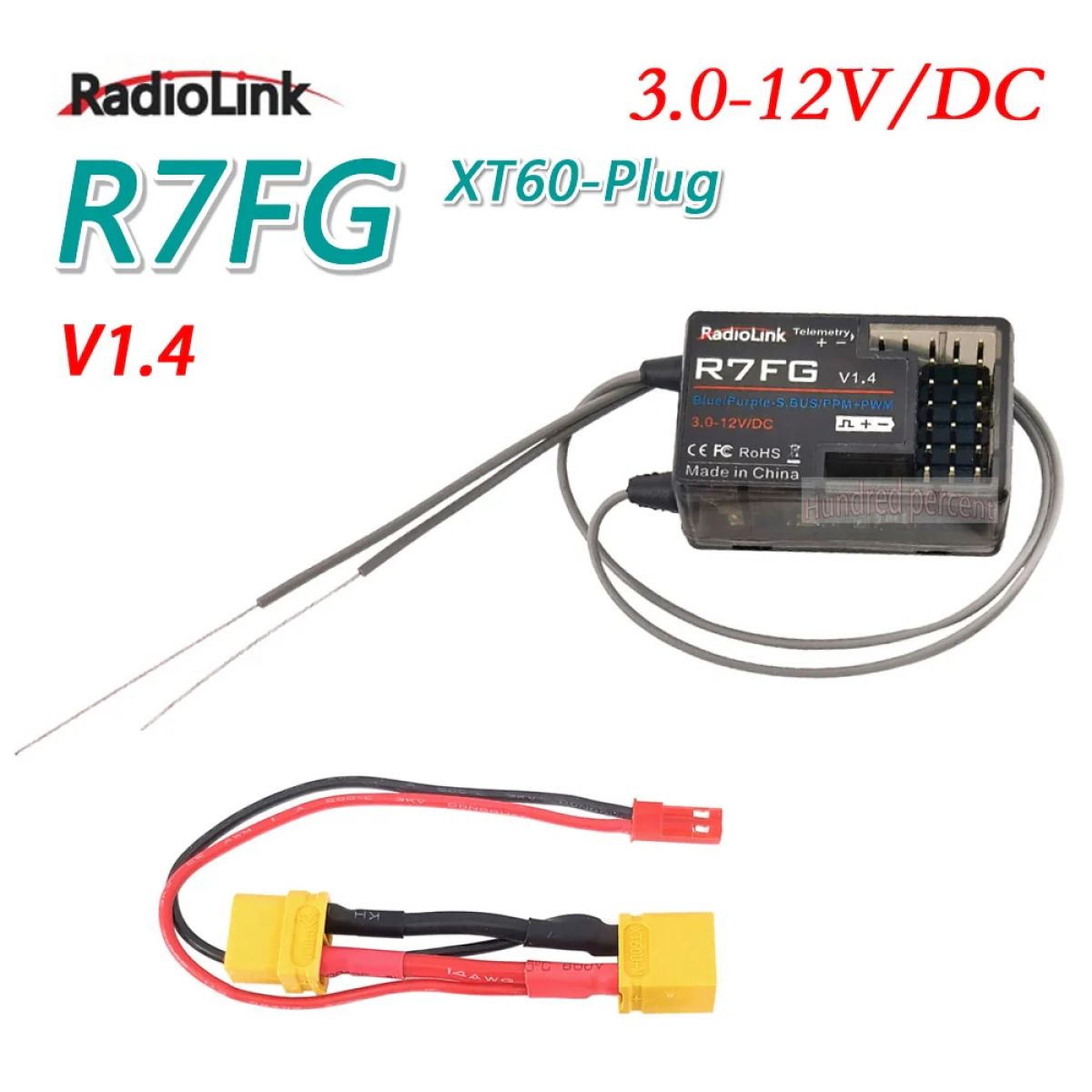 Приёмник Radiolink 2.4ГГц 6CH с гироскопом для RC4GS/R6FG V5/R7FG V1.4/R6F V4/R4FMG V2.0/R8FG/RCC6GS V3 Приёмник Radiolink 2.4ГГц 6CH с гироскопом для RC4GS/R6FG V5/R7FG V1.4/R6F V4/R4FMG V2.0/R8FG/RCC6GS V3