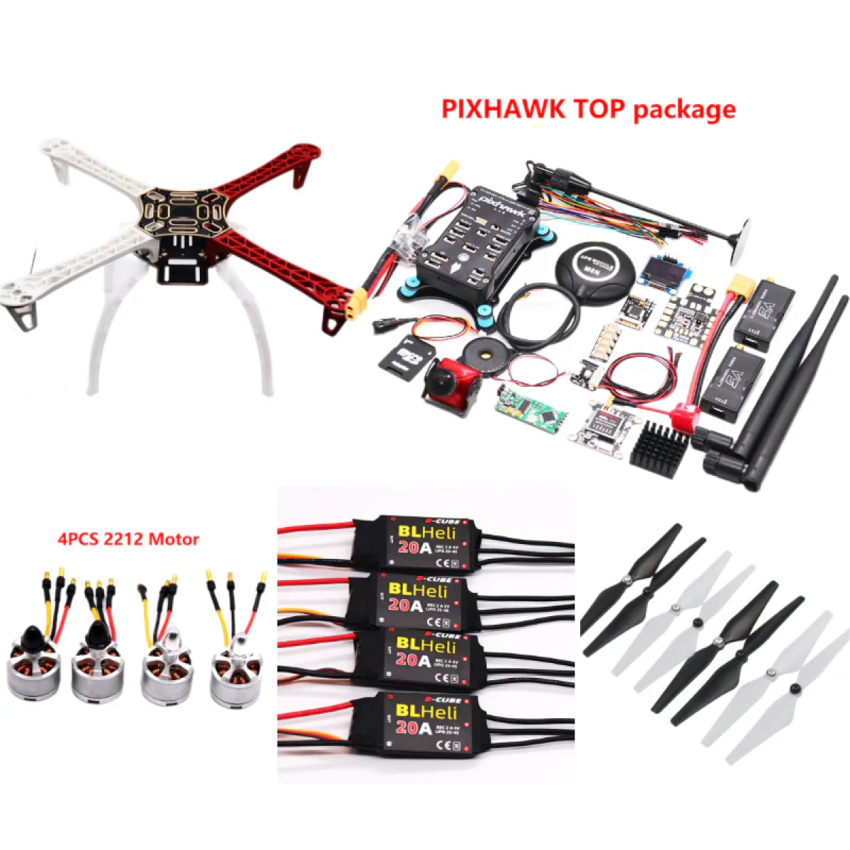 Дрон-комплект F450 с PIXHAWK 2.4.8, Ardupilot, телеметрия 100мВт, BLHeli 20A, моторы 2212, шасси Дрон-комплект F450 с PIXHAWK 2.4.8, Ardupilot, телеметрия 100мВт, BLHeli 20A, моторы 2212, шасси