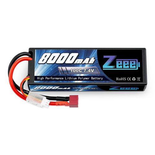 Zeee 2S LiPo аккумулятор 7.4V 100C 8000mAh Hardcase с разъёмом Deans для RC авто, лодок, FPV