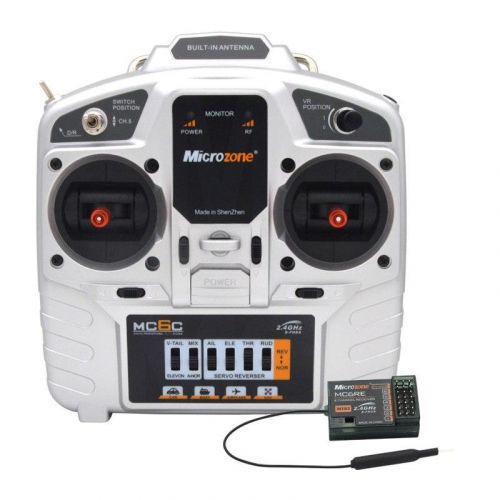 MicroZone MC6C V2 - 2.4G 6CH пульт передатчик/приёмник для RC самолёта, дрона, вертолёта, авто, лодки