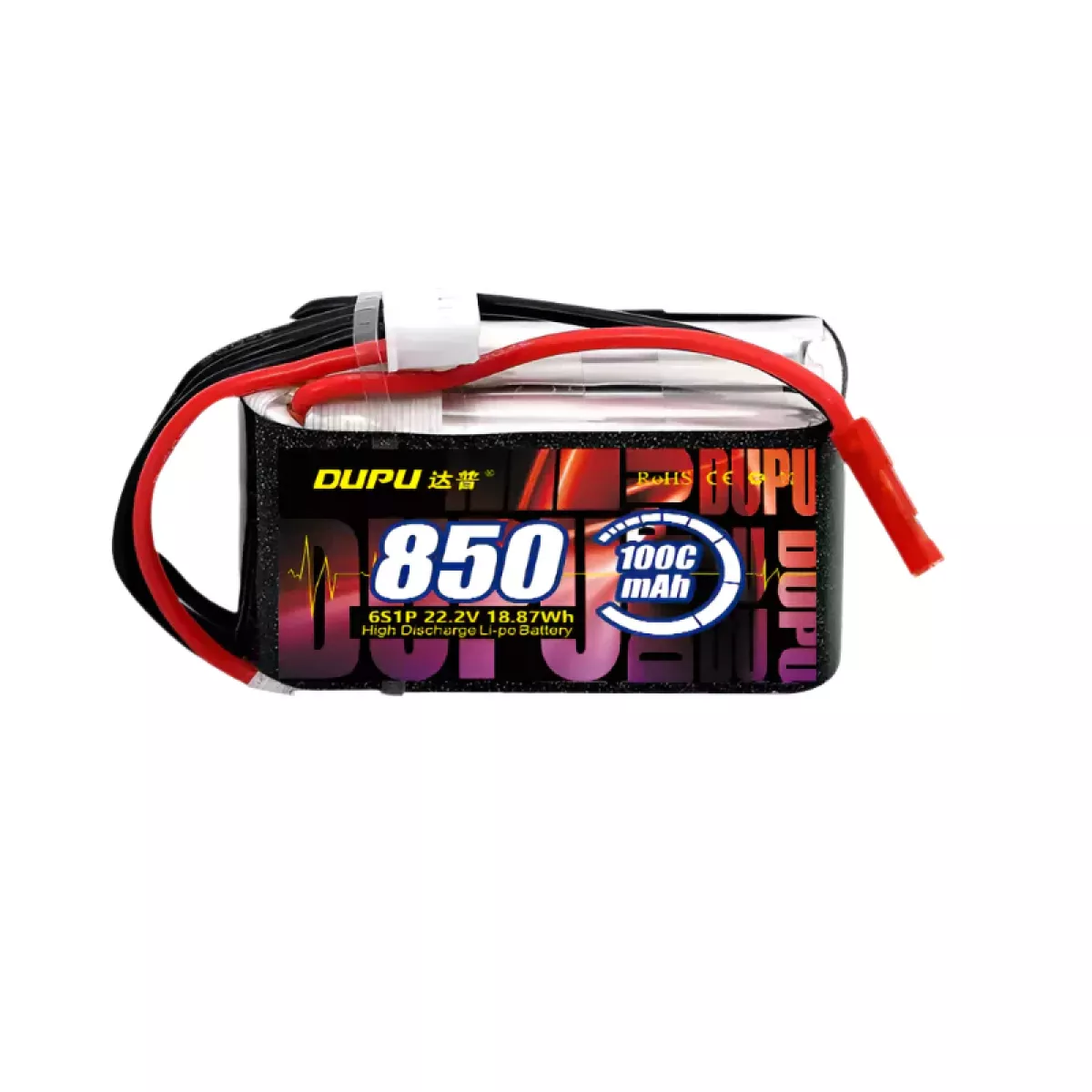 Аккумулятор DUPU 2S 3S 850mAh 100C LiPo для FPV дрона с разъёмом XT30 Аккумулятор DUPU 2S 3S 850mAh 100C LiPo для FPV дрона с разъёмом XT30