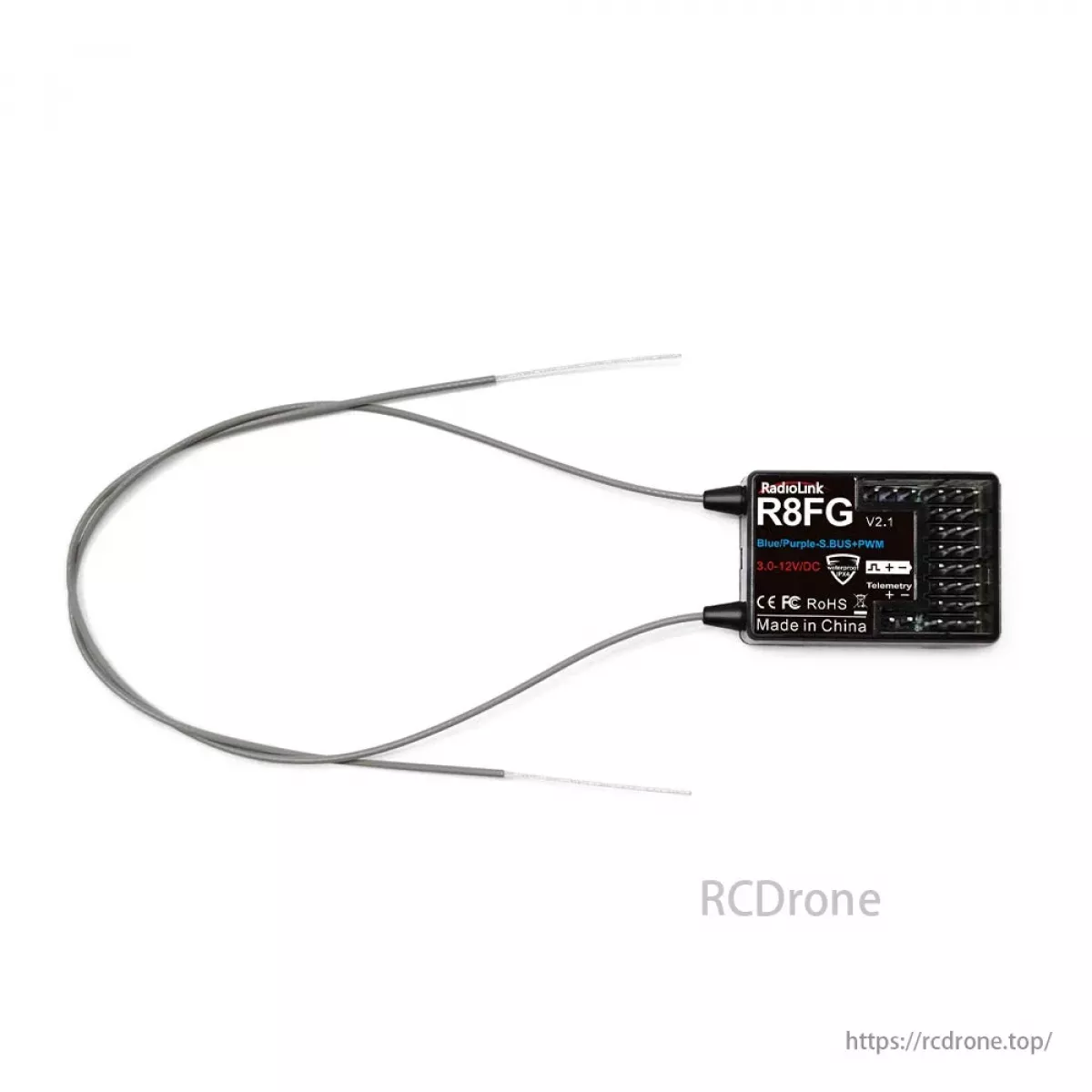 RadioLink R8FG 8-канальный приёмник с двумя антеннами, SBUS PWM, телеметрией, влагозащита IPX4 RadioLink R8FG 8-канальный приёмник с двумя антеннами, SBUS PWM, телеметрией, влагозащита IPX4