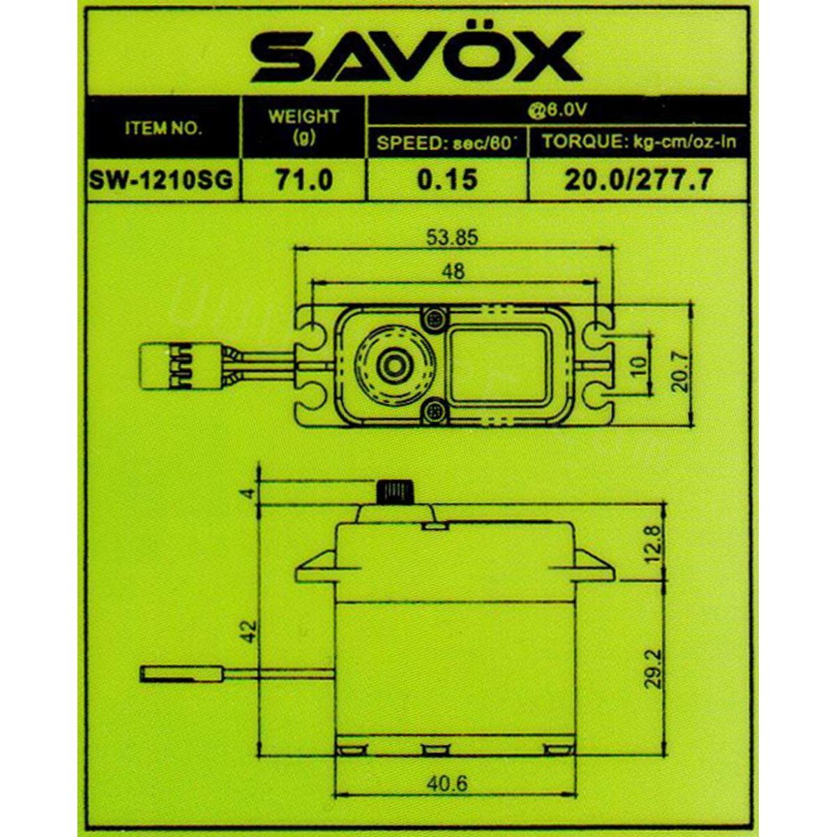 Серво Savox SW-1210SG — водонепроницаемый, coreless, стальные шестерни, 7.4V, 23кг, 0.13с, 1/10 1/8 багги, траги, монстр, краулер Серво Savox SW-1210SG — водонепроницаемый, coreless, стальные шестерни, 7.4V, 23кг, 0.13с, 1/10 1/8 багги, траги, монстр, краулер
