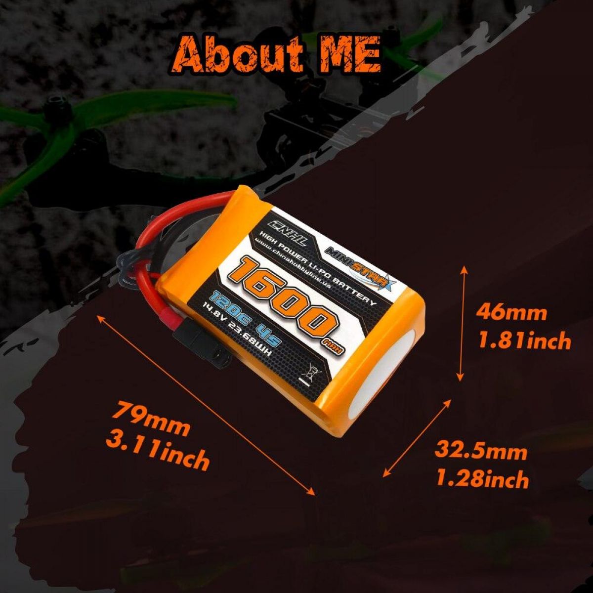 2шт CNHL 14.8В Lipo 4S аккумулятор 1300–1800мАч 120C XT60 для FPV дрона и квадрокоптера 2шт CNHL 14.8В Lipo 4S аккумулятор 1300–1800мАч 120C XT60 для FPV дрона и квадрокоптера