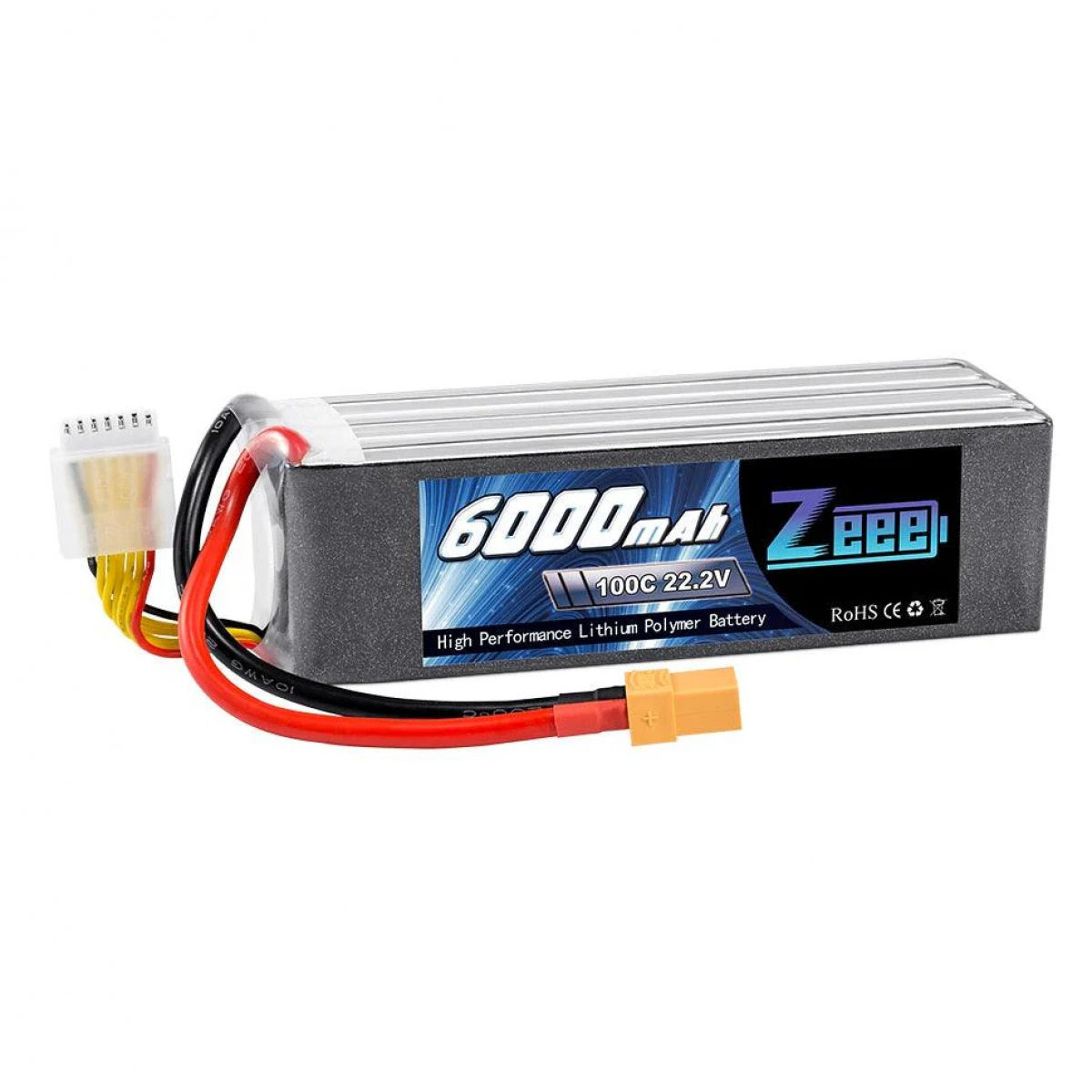 Zeee Lipo аккумулятор 22.2V 6000mAh 100C XT90 6S для дрона, FPV, вертолёта, авто, лодки Zeee Lipo аккумулятор 22.2V 6000mAh 100C XT90 6S для дрона, FPV, вертолёта, авто, лодки
