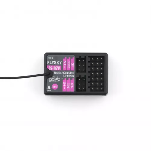 Приёмник FLYSKY FS-R7V 7CH 2.4G Гироскоп, 3.5-9В/DC, одна антенна PWM для RC авто и лодок