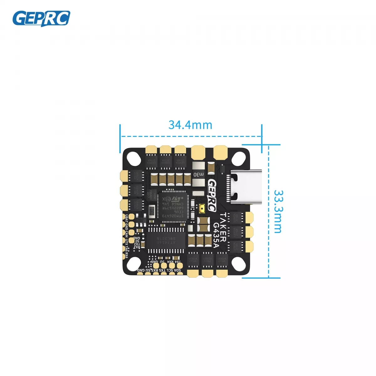 Полетный контроллер GEPRC GEP-TAKER G4 35A AIO G473 170МГц 2–4S для FPV гоночных дронов Полетный контроллер GEPRC GEP-TAKER G4 35A AIO G473 170МГц 2–4S для FPV гоночных дронов