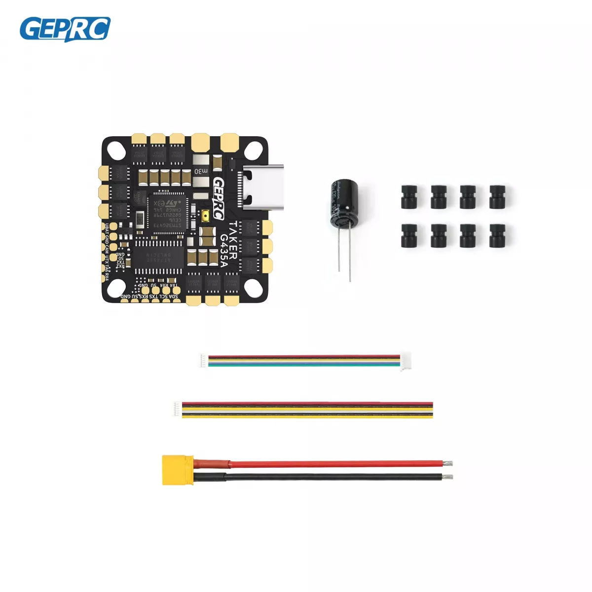 Полетный контроллер GEPRC GEP-TAKER G4 35A AIO G473 170МГц 2–4S для FPV гоночных дронов Полетный контроллер GEPRC GEP-TAKER G4 35A AIO G473 170МГц 2–4S для FPV гоночных дронов