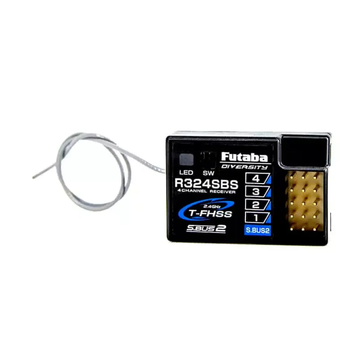 Futaba R324SBS 4-канальный T-FHSS S.Bus2 приемник 3.7–7.4В, компактный телеметрический RX для RC Futaba R324SBS 4-канальный T-FHSS S.Bus2 приемник 3.7–7.4В, компактный телеметрический RX для RC