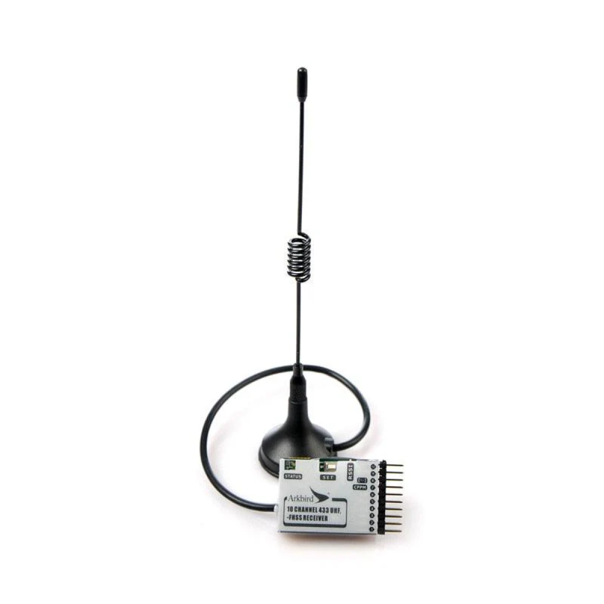 Приёмник Arkbird 433MHz 10-канальный UHF FHSS с антенной для гоночных дронов, 26 г, дальнего радиуса Приёмник Arkbird 433MHz 10-канальный UHF FHSS с антенной для гоночных дронов, 26 г, дальнего радиуса