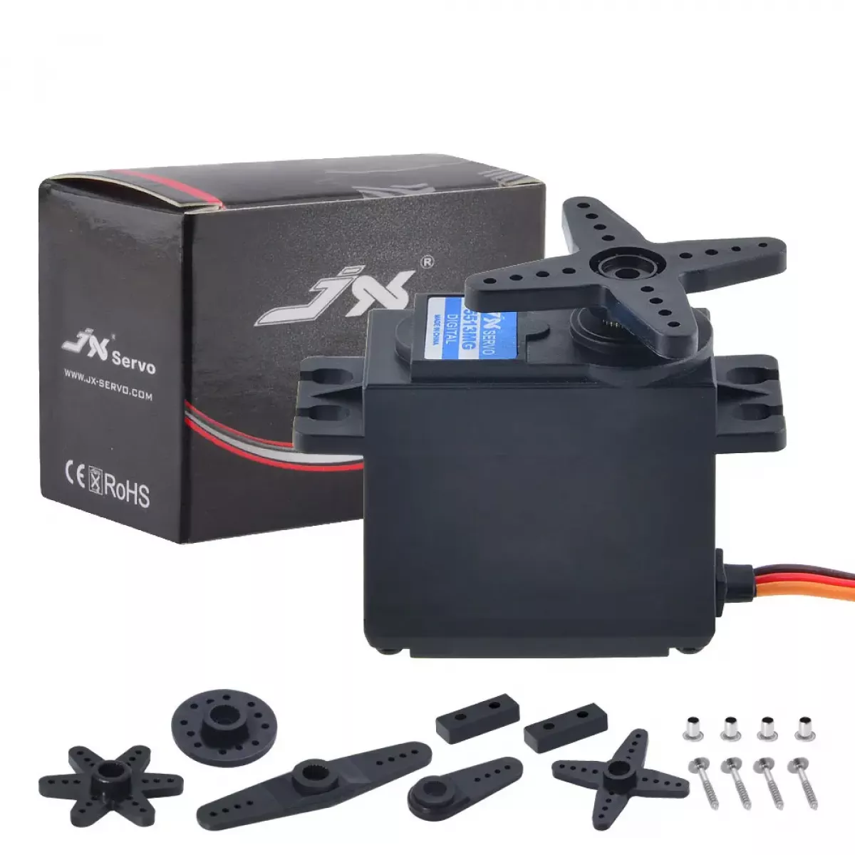 JX Servo PDI-5513MG - цифровой стандартный сервопривод 13 кг, металл, для RC моделей JX Servo PDI-5513MG - цифровой стандартный сервопривод 13 кг, металл, для RC моделей