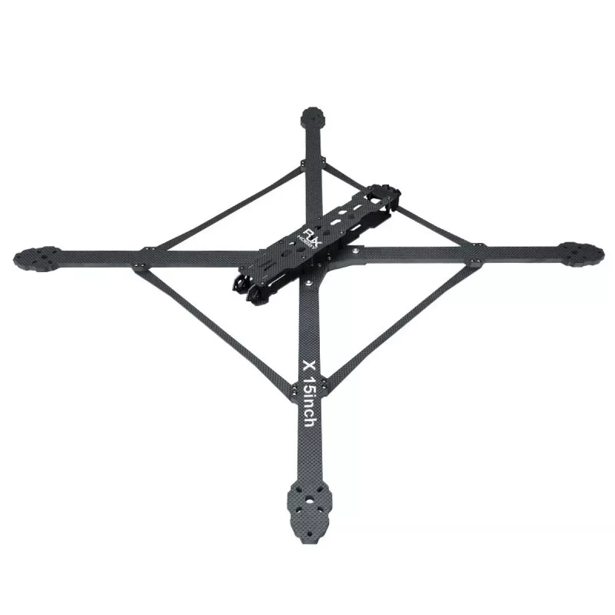 Карбоновая рама RJXHOBBY X Model 3K 15" с 7 мм лучами для дальнолетных FPV дронов Карбоновая рама RJXHOBBY X Model 3K 15" с 7 мм лучами для дальнолетных FPV дронов