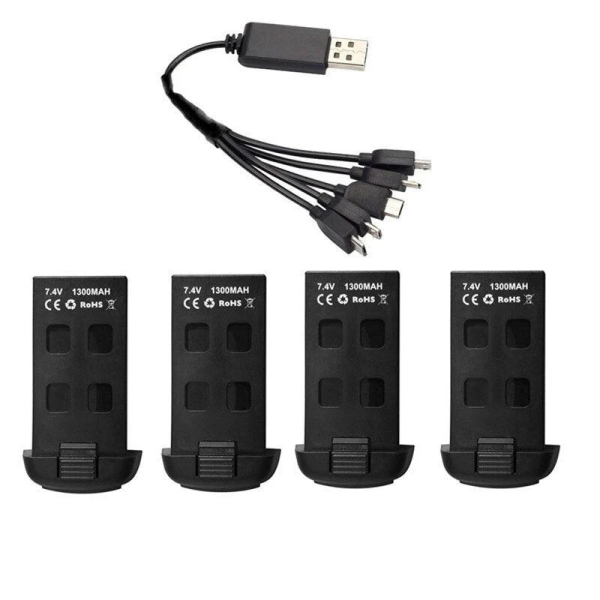 Аккумулятор TERANTY 7.4V 1300mAh и зарядное 5-в-1 для квадрокоптера S166/S167, запасная батарея Аккумулятор TERANTY 7.4V 1300mAh и зарядное 5-в-1 для квадрокоптера S166/S167, запасная батарея
