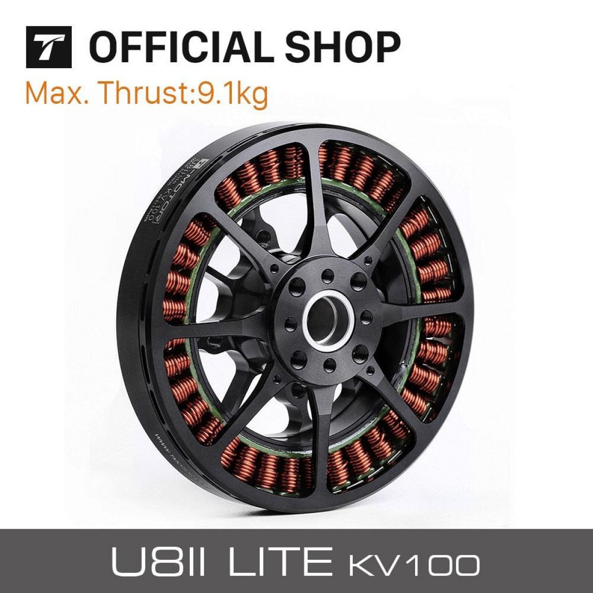 Бесколлекторный мотор T-motor U8II Lite KV100 9.1KG тяга для мультикоптеров, дронов, UAV Бесколлекторный мотор T-motor U8II Lite KV100 9.1KG тяга для мультикоптеров, дронов, UAV