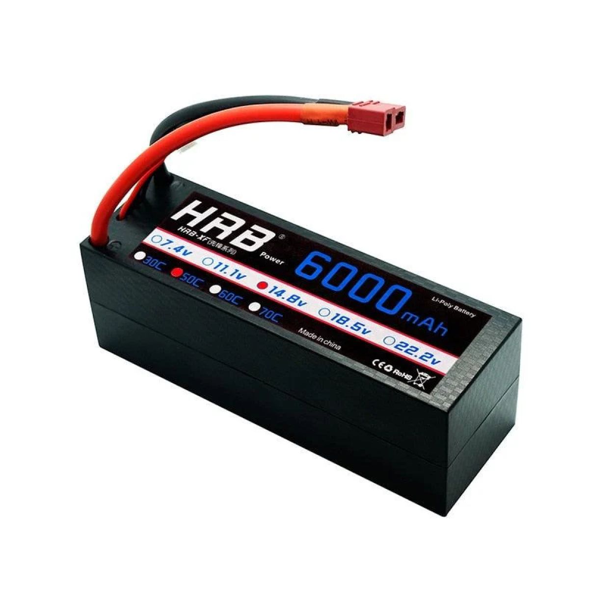 HRB 4S 14.8V 6000mAh LiPo аккумулятор 50C Hard Case Deans T XR60 XT90 EC5 для RC авто, лодок, вертолетов HRB 4S 14.8V 6000mAh LiPo аккумулятор 50C Hard Case Deans T XR60 XT90 EC5 для RC авто, лодок, вертолетов