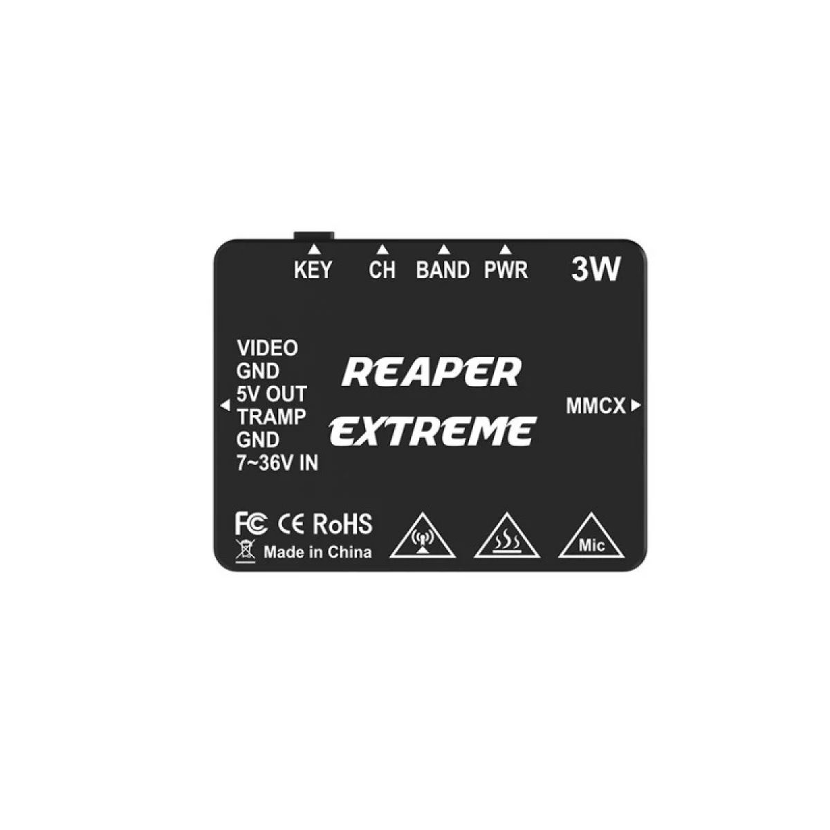 Foxeer Reaper Extreme V2 3W 80CH VTX, видеопередатчик 4.9~6 ГГц Foxeer Reaper Extreme V2 3W 80CH VTX, видеопередатчик 4.9~6 ГГц