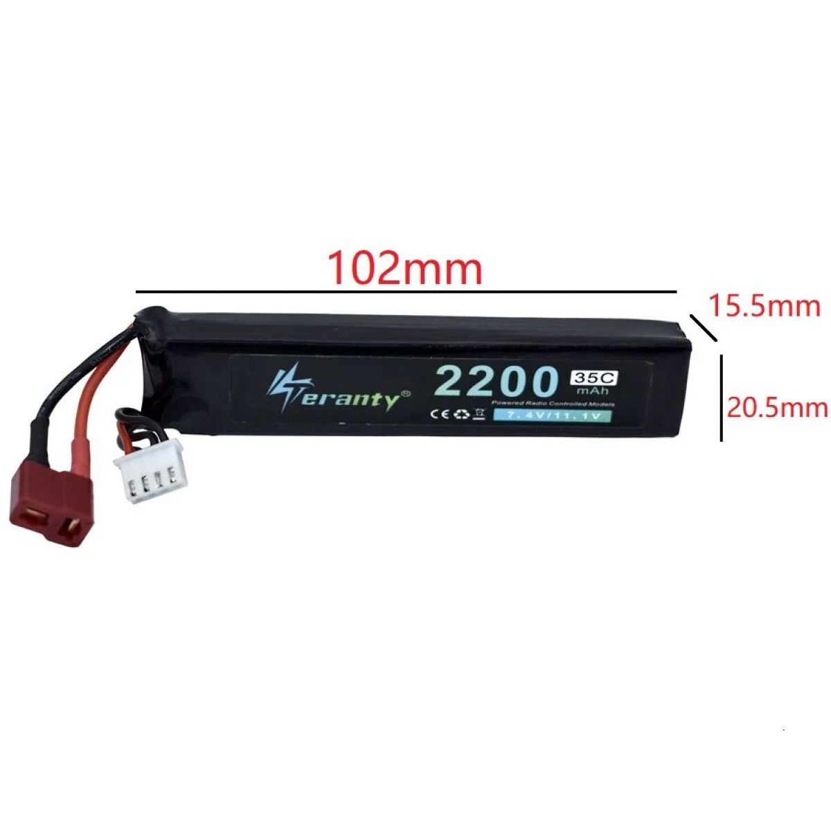 Аккумулятор 2200мАч 35C 11.1В 3S LiPo для водяных и страйкбольных пистолетов, RC, игрушек Аккумулятор 2200мАч 35C 11.1В 3S LiPo для водяных и страйкбольных пистолетов, RC, игрушек