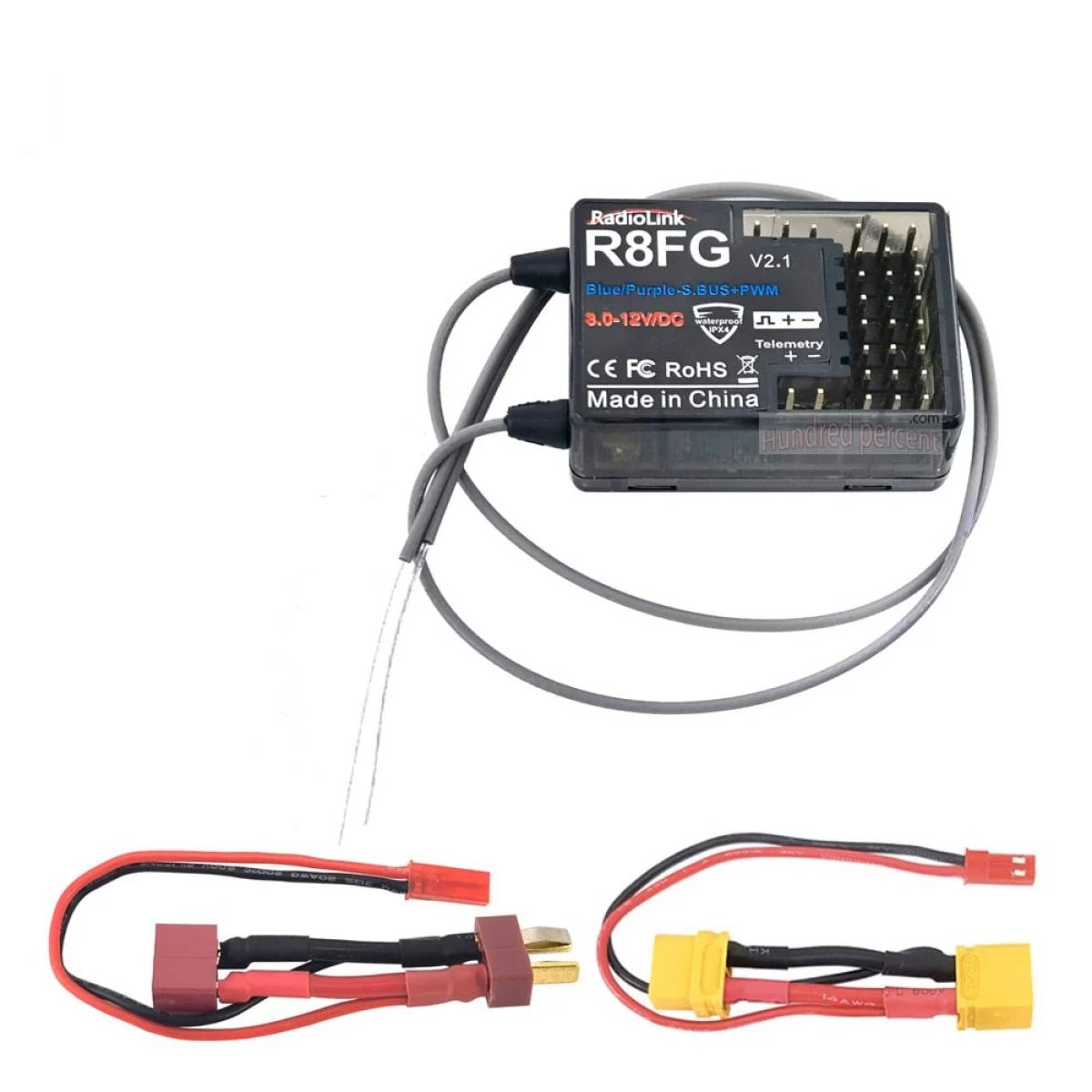 Приемник RadioLink R8FG 2.4ГГц 8CH с двойной антенной и гироскопом для RC6GS/RC8X/RC передатчика Приемник RadioLink R8FG 2.4ГГц 8CH с двойной антенной и гироскопом для RC6GS/RC8X/RC передатчика