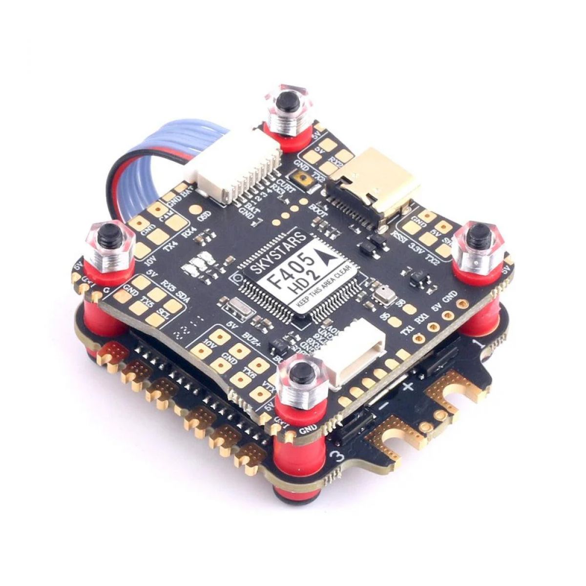 Контроллер полёта Skystars F405 F4 + 4в1 55A ESC 3-6S Lipo BMI270 Betaflight OSD Dshot600 для FPV дрона Контроллер полёта Skystars F405 F4 + 4в1 55A ESC 3-6S Lipo BMI270 Betaflight OSD Dshot600 для FPV дрона