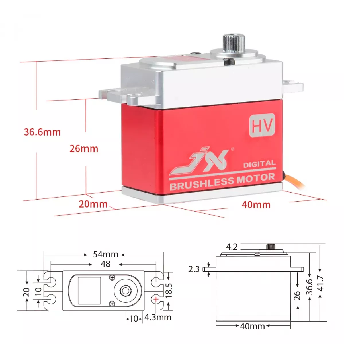 JX Servo HV7032MG – 32кг 0.07с 8.4В метал. шестерни, стандартный цифровой серво для RC 1:8/1:10 JX Servo HV7032MG – 32кг 0.07с 8.4В метал. шестерни, стандартный цифровой серво для RC 1:8/1:10