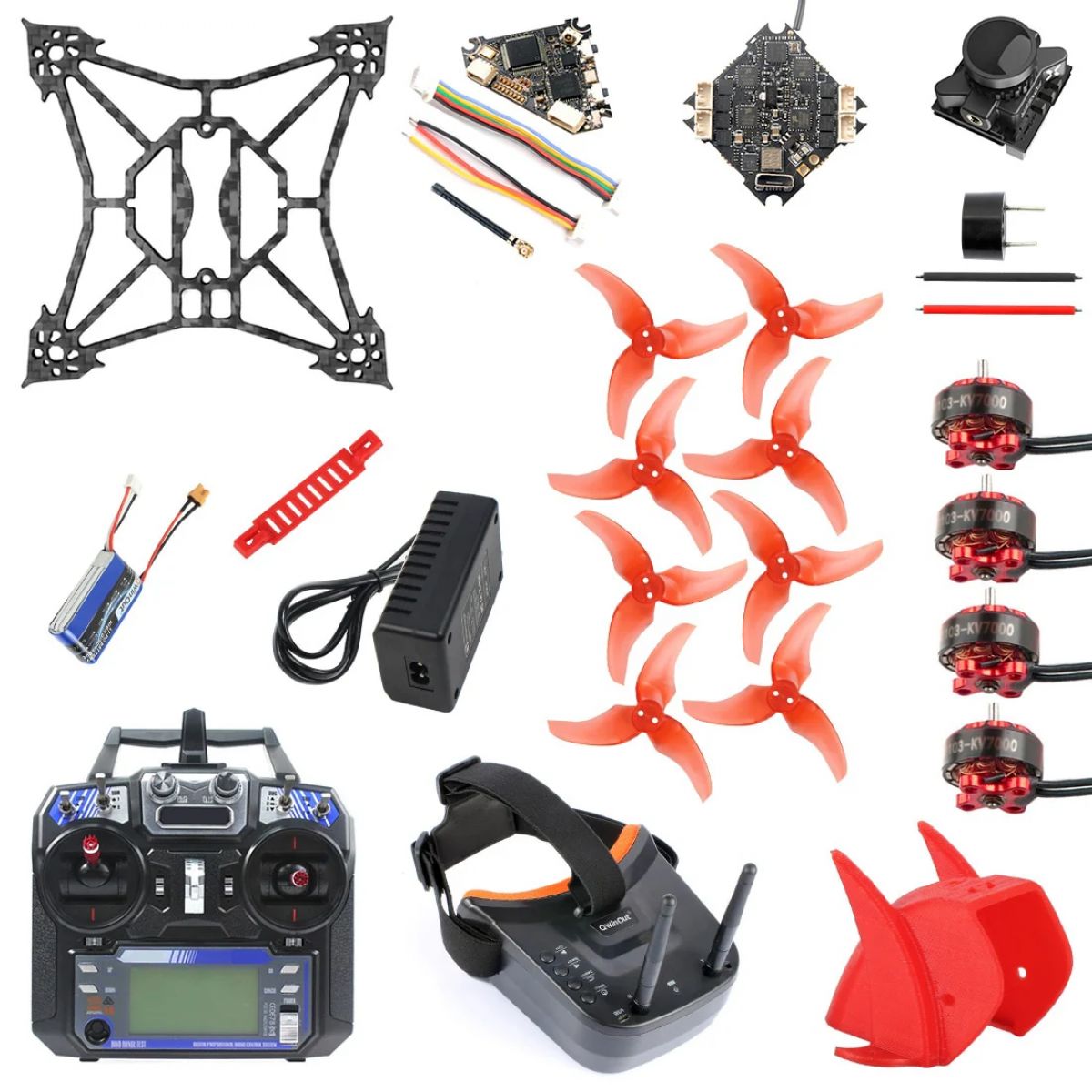 FPV-дрон JMT T100 Toothpick: камера 1200TVL PAL/NTSC, пульт FS I6, очки 5.8G LST-009 FPV-дрон JMT T100 Toothpick: камера 1200TVL PAL/NTSC, пульт FS I6, очки 5.8G LST-009