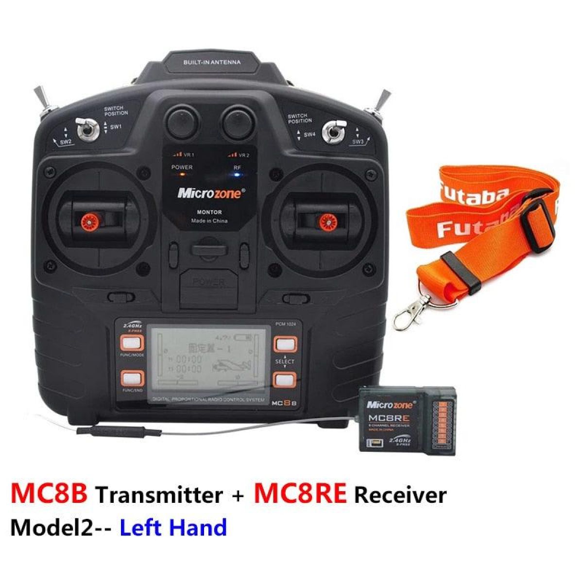 Пульт Microzone MC8B 2.4ГГц 8 каналов + приёмник MC8RE/MC9002 для самолётов и вертолётов RC Пульт Microzone MC8B 2.4ГГц 8 каналов + приёмник MC8RE/MC9002 для самолётов и вертолётов RC