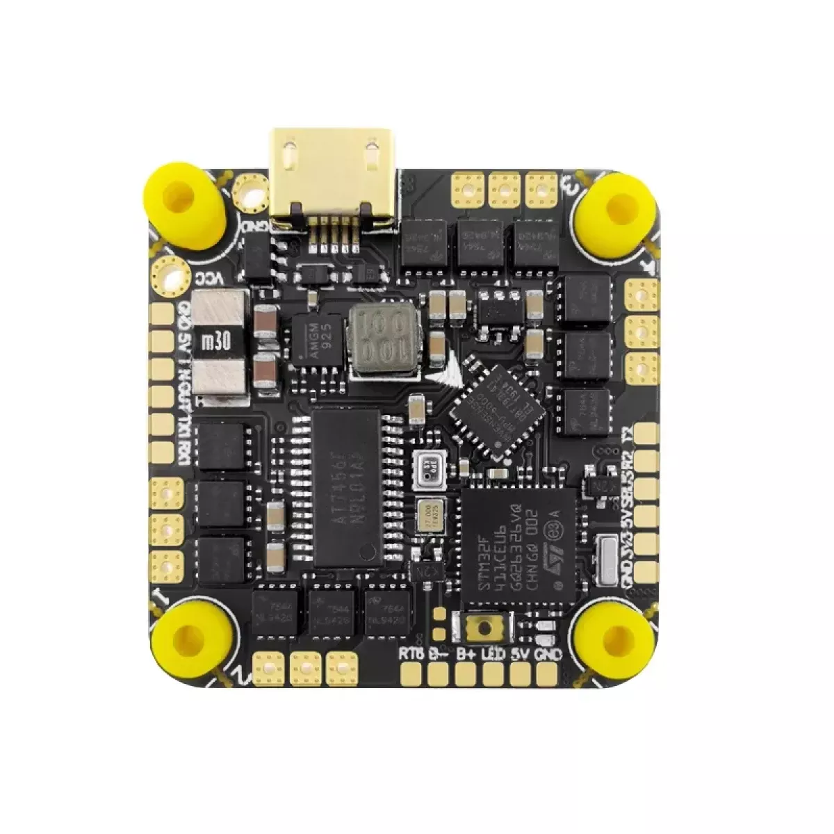Полётный контроллер HAKRC F411 AIO, 20A/35A (2–6S), STM32F411, 25.5мм, BLHeli_S ESC Полётный контроллер HAKRC F411 AIO, 20A/35A (2–6S), STM32F411, 25.5мм, BLHeli_S ESC