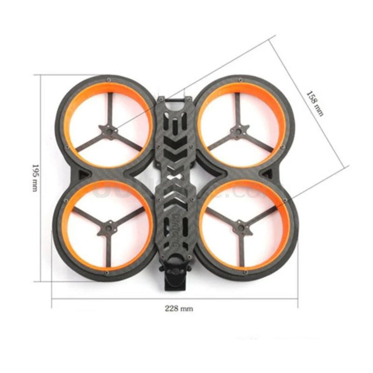 Рама для FPV Cinewhoop Diatone MX-C Taycan 3" из карбона, база 158 мм Рама для FPV Cinewhoop Diatone MX-C Taycan 3" из карбона, база 158 мм