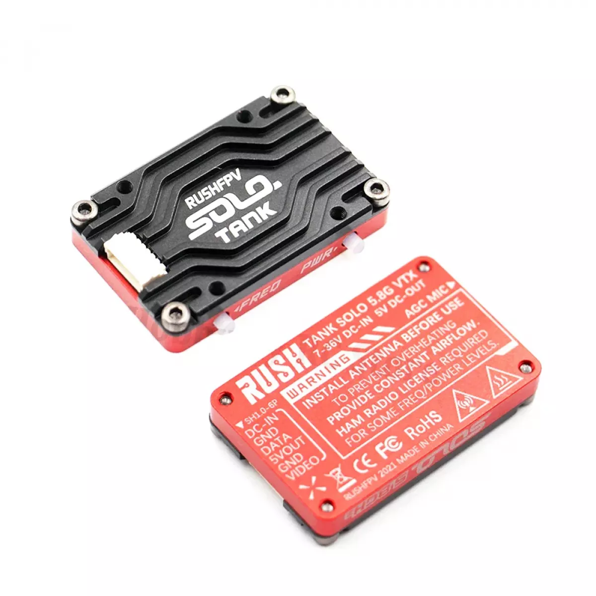 RUSHFPV RUSH TANK SOLO 1.6W 5.8G VTX 48CH, PitMode, 25/400/800/1600мВт, 2-6S, микрофон, FPV дальнего действия RUSHFPV RUSH TANK SOLO 1.6W 5.8G VTX 48CH, PitMode, 25/400/800/1600мВт, 2-6S, микрофон, FPV дальнего действия
