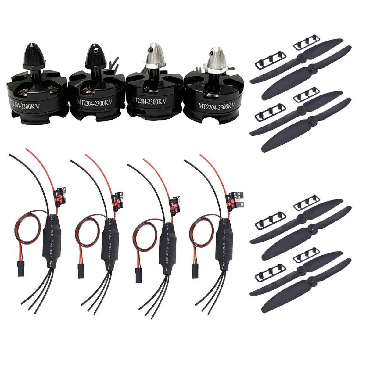 Бесколлекторный мотор MT2204 2300KV + ESC 12A для квадрокоптера 210–280мм FPV QAV250 Бесколлекторный мотор MT2204 2300KV + ESC 12A для квадрокоптера 210–280мм FPV QAV250
