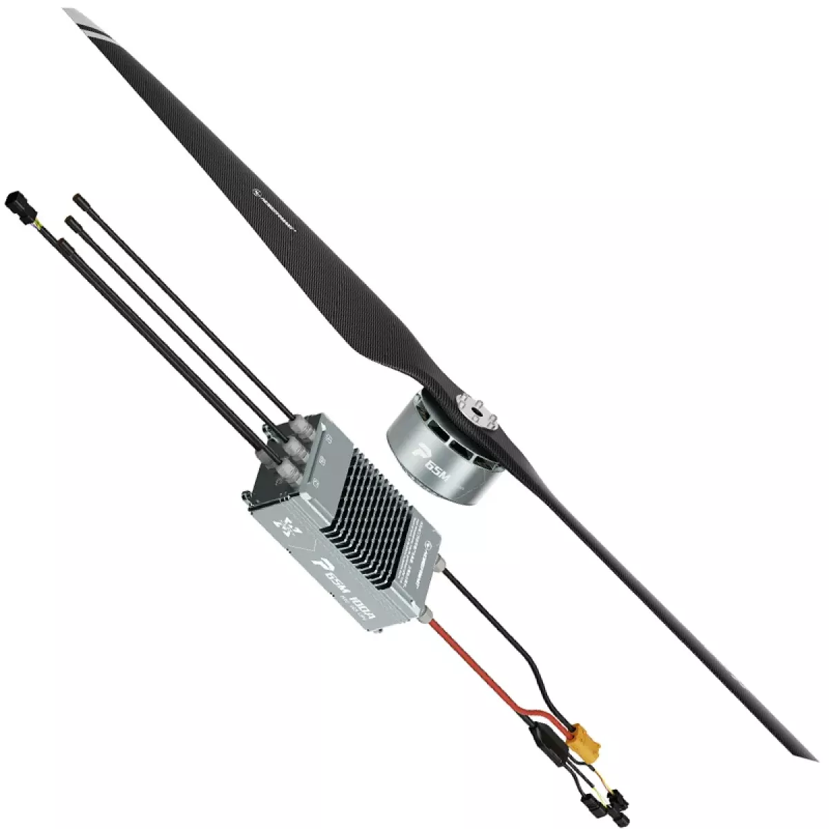 Бесколлекторный мотор Hobbywing P65M 400В/355В, тяга 130кг, 72" проп, UAVCAN/RS485 ESC для дронов Бесколлекторный мотор Hobbywing P65M 400В/355В, тяга 130кг, 72" проп, UAVCAN/RS485 ESC для дронов