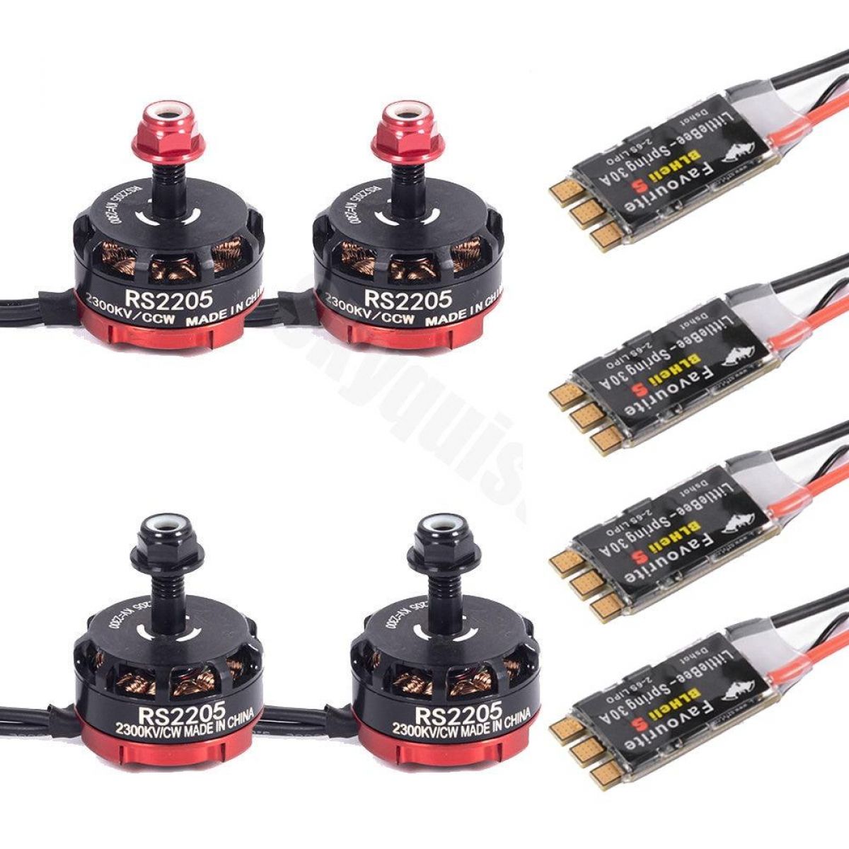 Бесколлекторный мотор RS2205 2205 2300KV с ESC LittleBee 20A/30A для FPV гоночного дрона QAV250 X210 Бесколлекторный мотор RS2205 2205 2300KV с ESC LittleBee 20A/30A для FPV гоночного дрона QAV250 X210