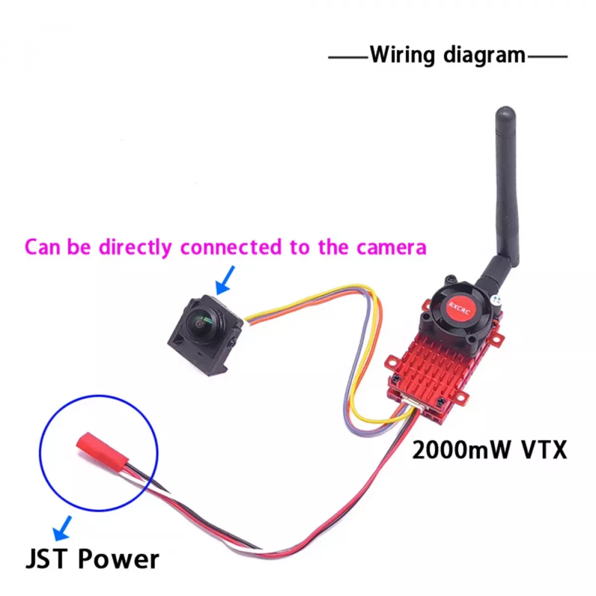 RXCRC EWRF 5.8G 2W 48CH VTX — видеопередатчик для FPV дрона 200–2000мВт RP-SMA Pitmode с микрофоном RXCRC EWRF 5.8G 2W 48CH VTX — видеопередатчик для FPV дрона 200–2000мВт RP-SMA Pitmode с микрофоном